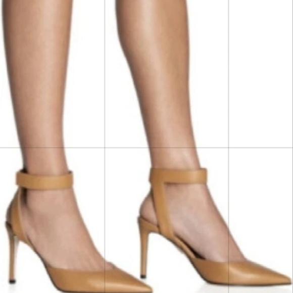 Tamara Mellon Camel Ankle Strap Heels - Picture 2 of 5